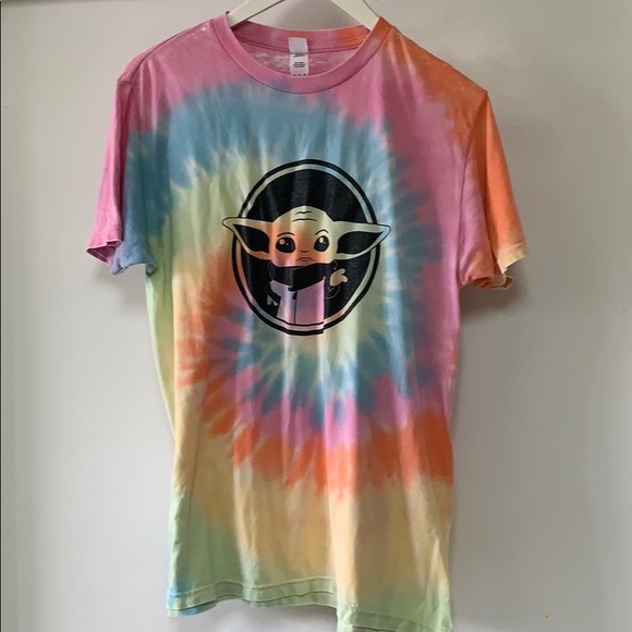 Alien Baby Yoda Tie Dye Shirt Mandalorian - Picture 2 of 3